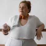 A woman preparing herself for weight loss surgery.