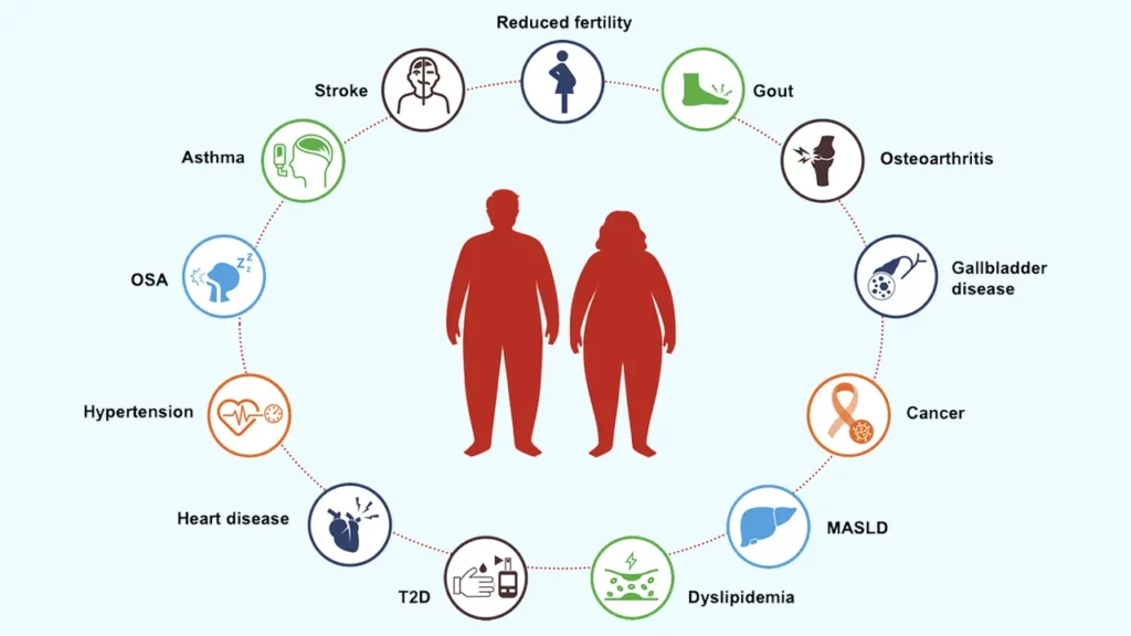 Infographic of obesity-related diseases