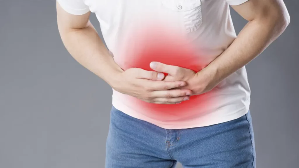 A man with severe abdominal pain