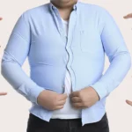 Fat man with hands pointing at him