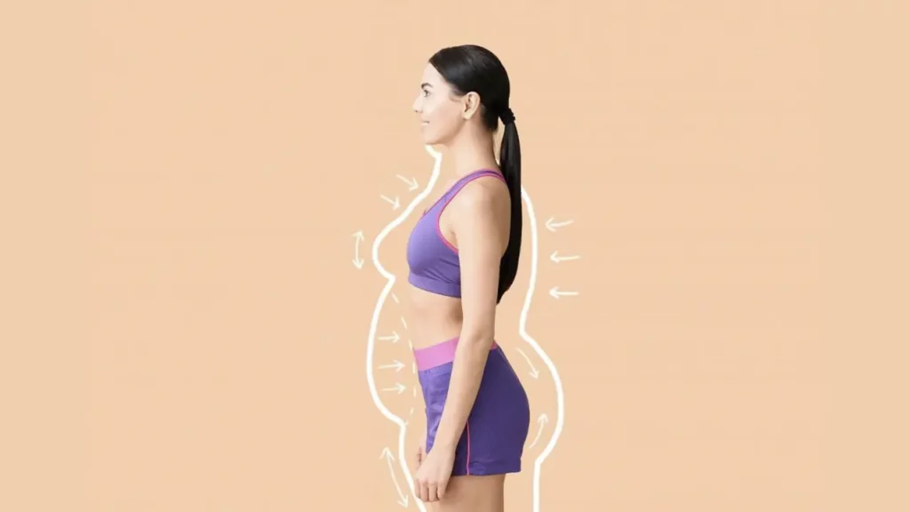 A woman who has experienced significant weight loss